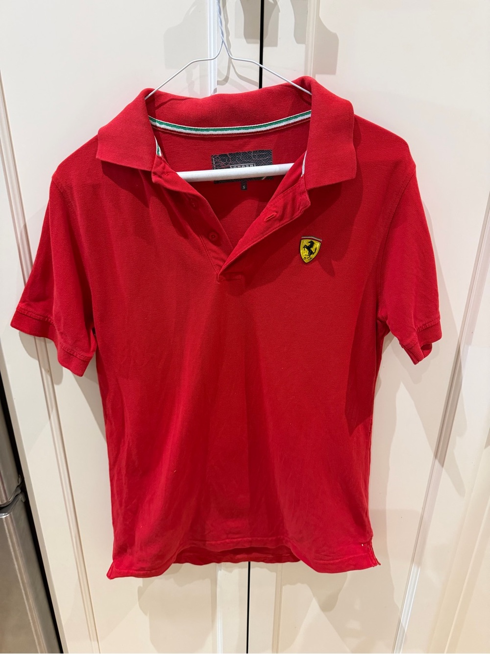 Men’s small Ferrari Red Polo golf